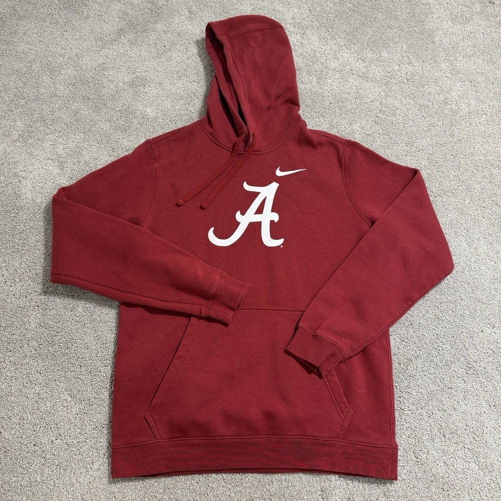 Nike Alabama Crimson Tide Hoodie Mens M Red Pullover Sweatshirt NCAA Fleece